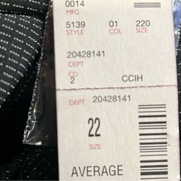 Vtg AVENUE Size 22 Polka Dot Black Stretch Cuffed Dress Pants‎ Career Wide Leg - Picture 12 of 16